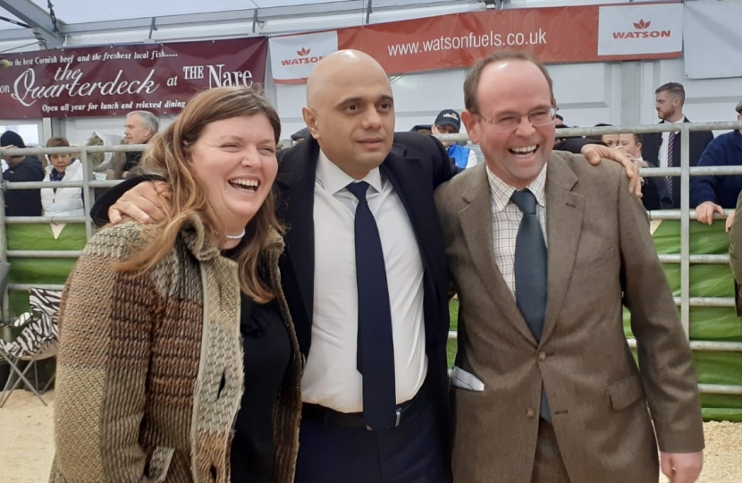 Cherilyn Mackrory and Sajid Javid