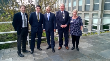 Derek Thomas MP, Scott Mann MP, John Keeling CC, Sue Nicholas CC.