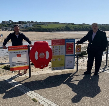 Councillors on the beach